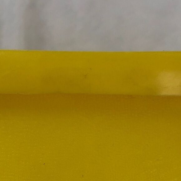 Vintage Yellow Embossed Floral Footed Wastebasket 1970s Small Trash Can 13" - Picture 11 of 12